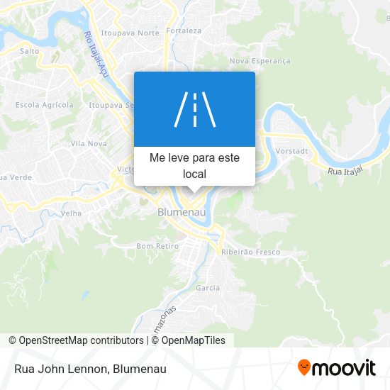 Rua John Lennon mapa