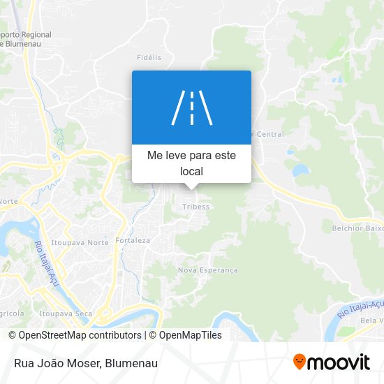 Rua João Moser mapa