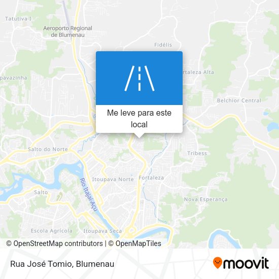 Rua José Tomio mapa