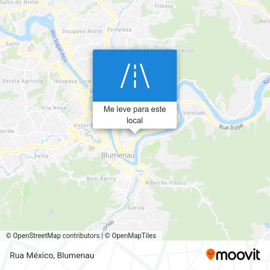 Rua México mapa