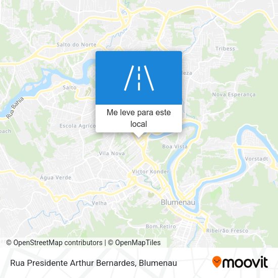 Rua Presidente Arthur Bernardes mapa