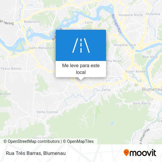 Rua Três Barras mapa