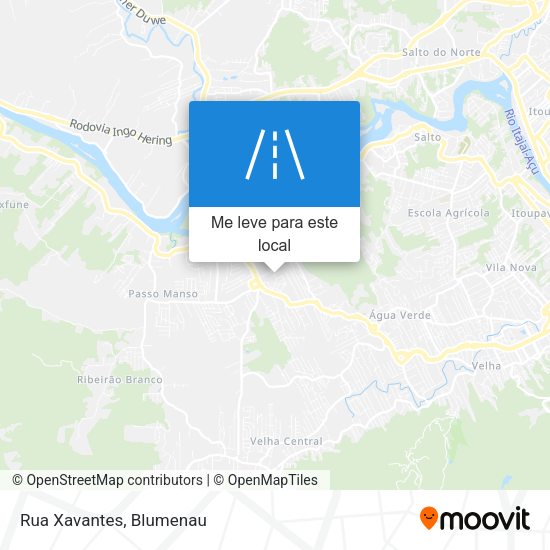 Rua Xavantes mapa