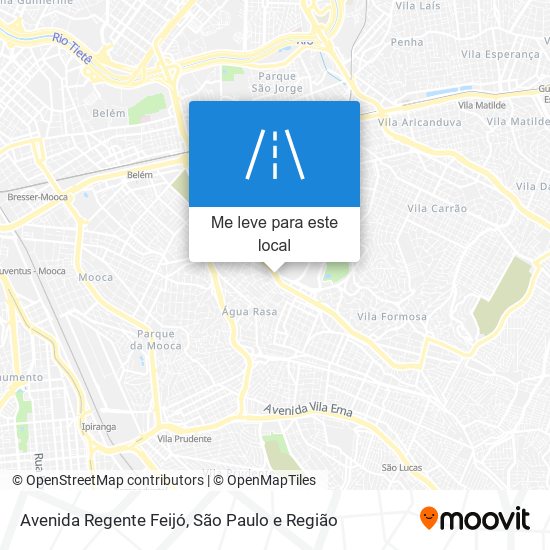 Avenida Regente Feijó mapa