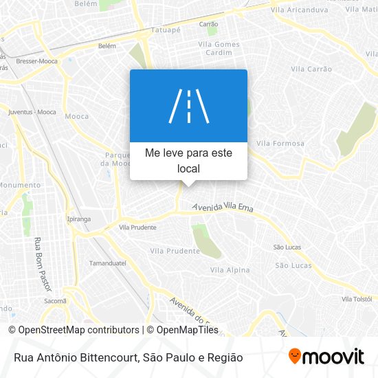 Rua Antônio Bittencourt mapa
