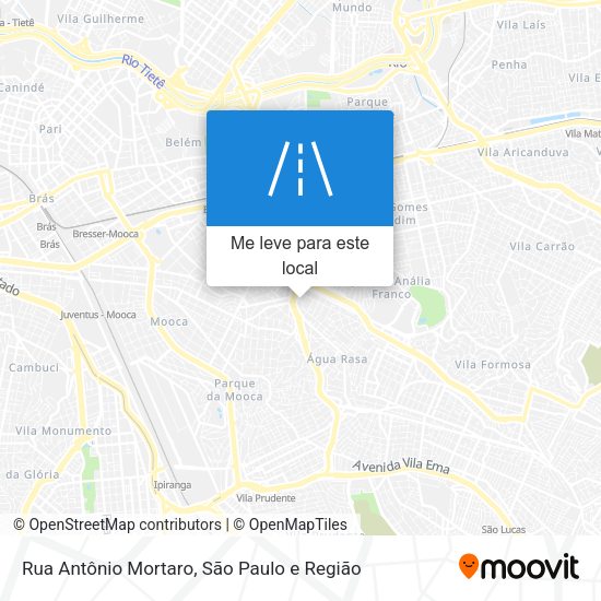 Rua Antônio Mortaro mapa