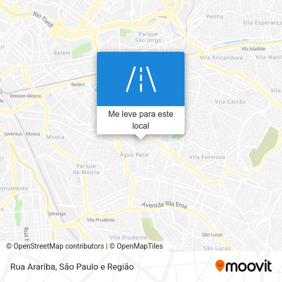 Rua Arariba mapa
