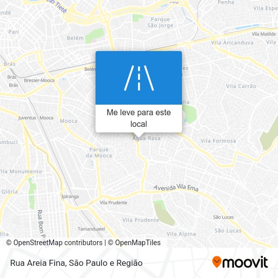Rua Areia Fina mapa