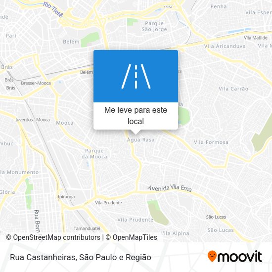 Rua Castanheiras mapa