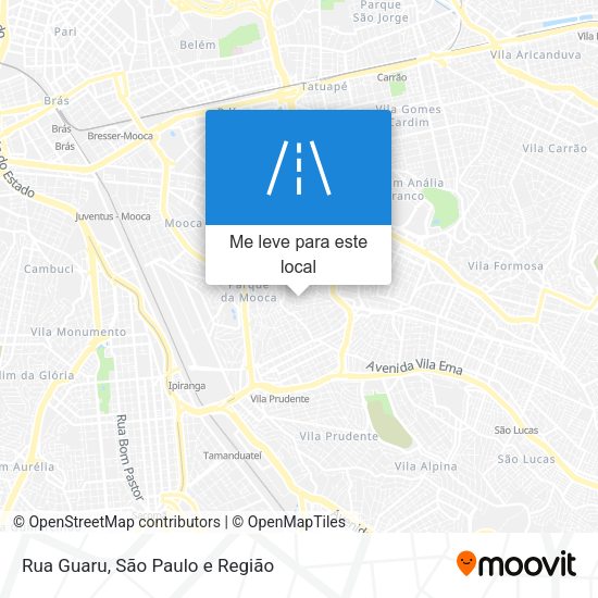 Rua Guaru mapa