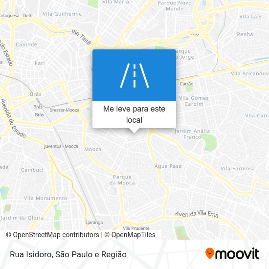 Rua Isidoro mapa