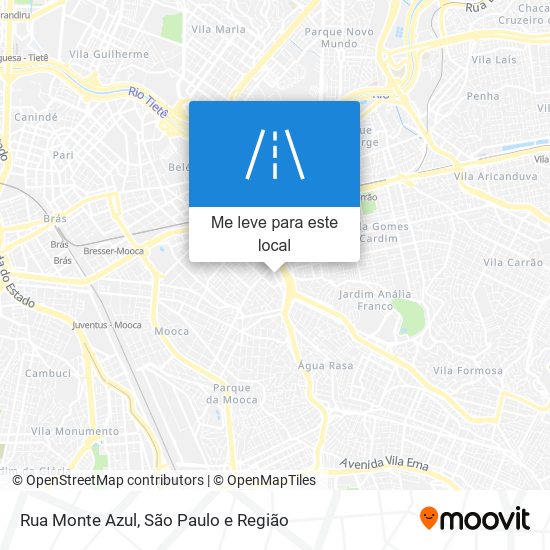 Rua Monte Azul mapa