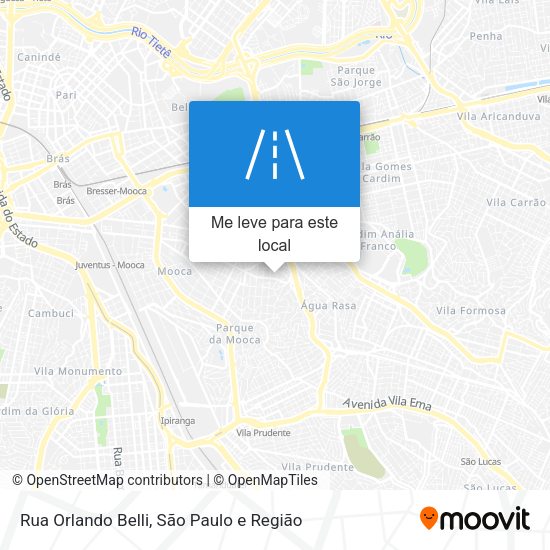 Rua Orlando Belli mapa