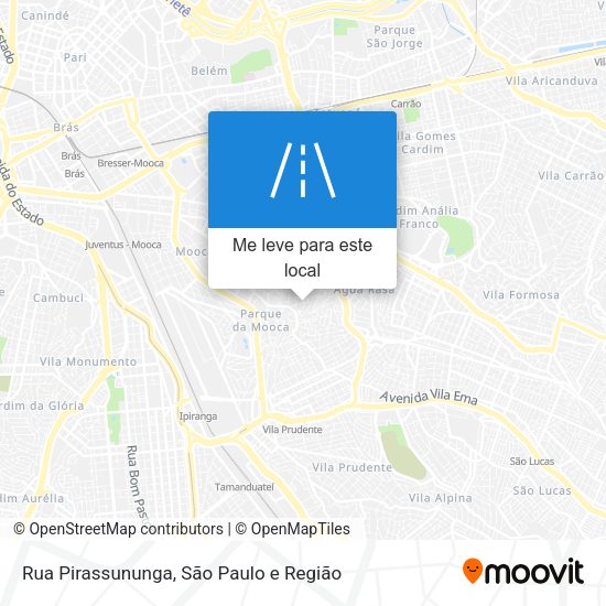 Rua Pirassununga mapa