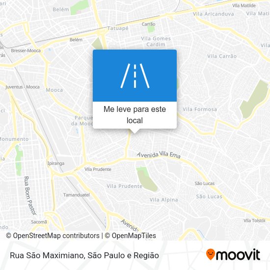 Rua São Maximiano mapa