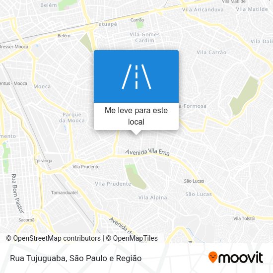 Rua Tujuguaba mapa