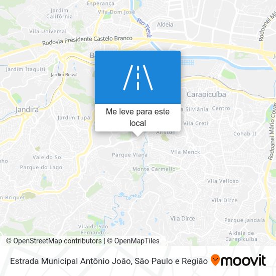 Estrada Municipal Antônio João mapa