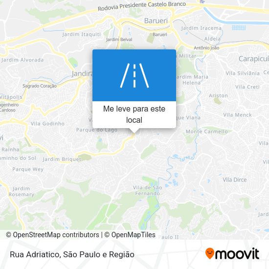 Rua Adriatico mapa