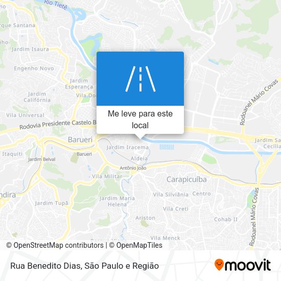 Rua Benedito Dias mapa