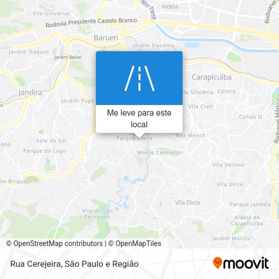 Rua Cerejeira mapa