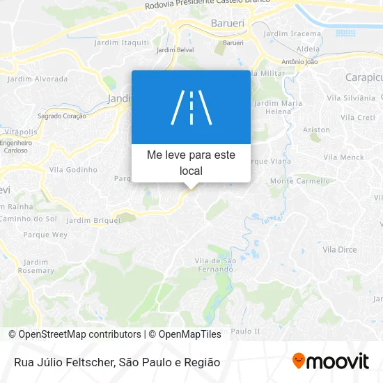 Rua Júlio Feltscher mapa