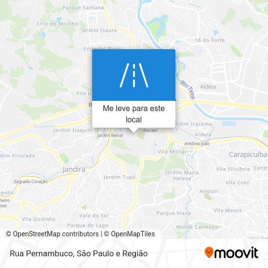 Rua Pernambuco mapa