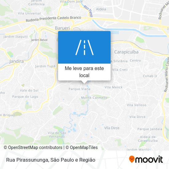 Rua Pirassununga mapa