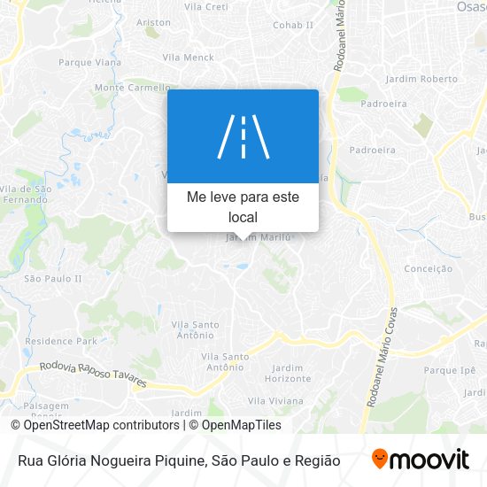 Rua Glória Nogueira Piquine mapa