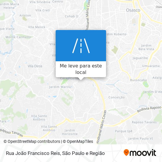 Rua João Francisco Reis mapa