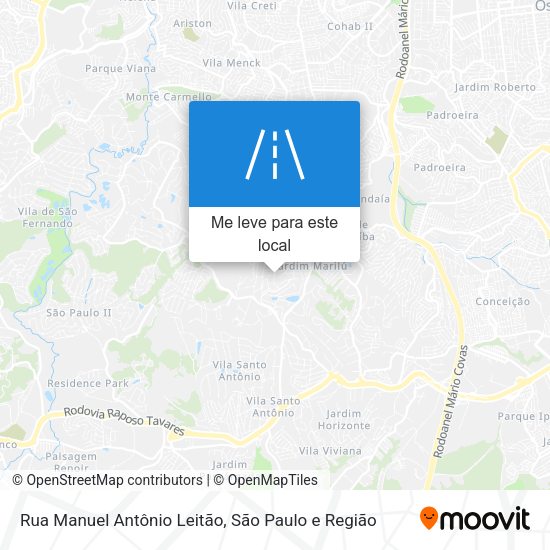 Rua Manuel Antônio Leitão mapa