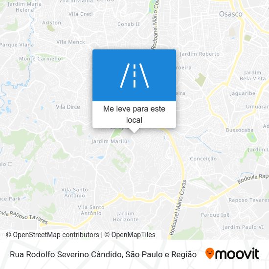 Rua Rodolfo Severino Cândido mapa
