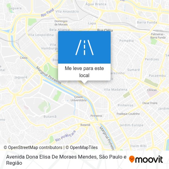 Avenida Dona Elisa De Moraes Mendes mapa