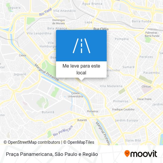 Praça Panamericana mapa