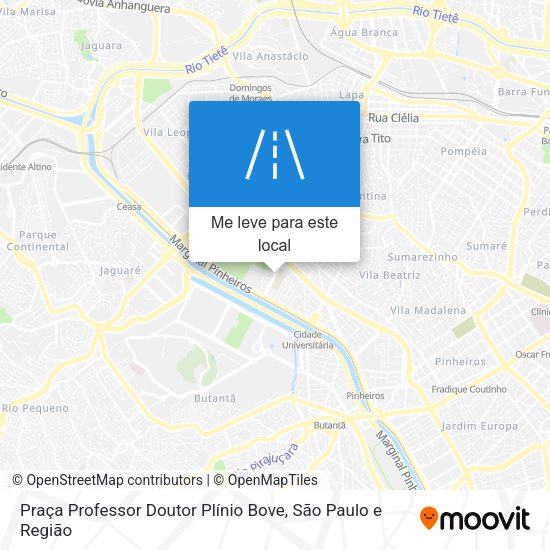 Praça Professor Doutor Plínio Bove mapa