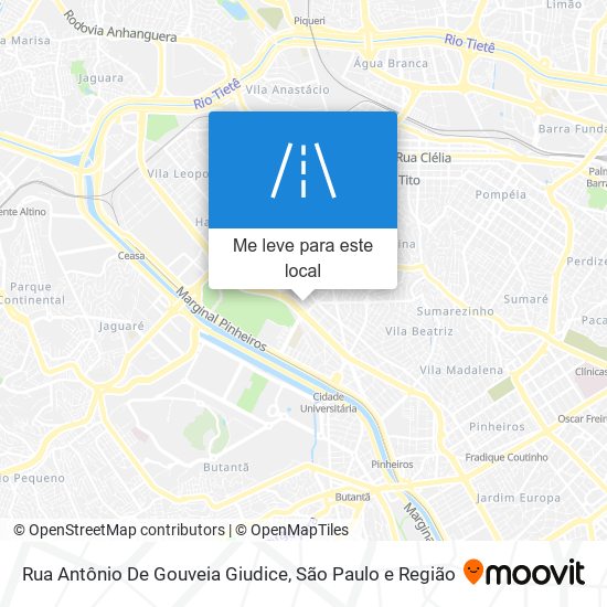 Rua Antônio De Gouveia Giudice mapa