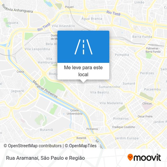 Rua Aramanaí mapa