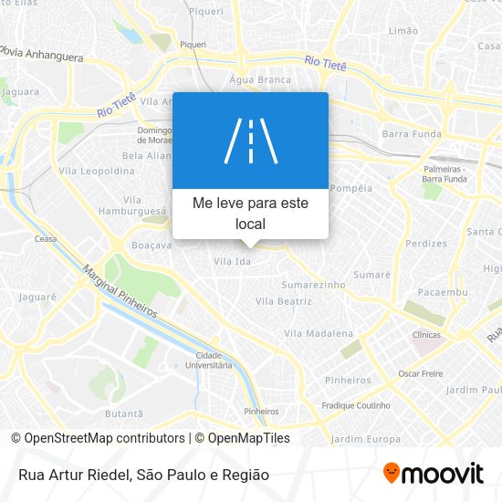 Rua Artur Riedel mapa