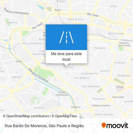 Rua Barão De Morenos mapa