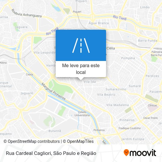 Rua Cardeal Cagliori mapa