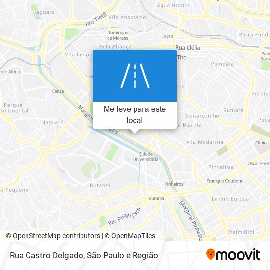 Rua Castro Delgado mapa