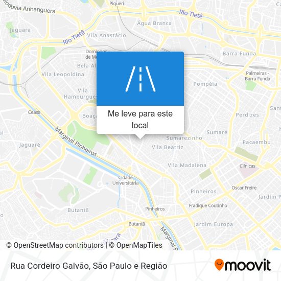 Rua Cordeiro Galvão mapa