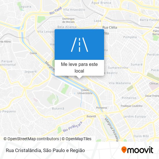 Rua Cristalândia mapa