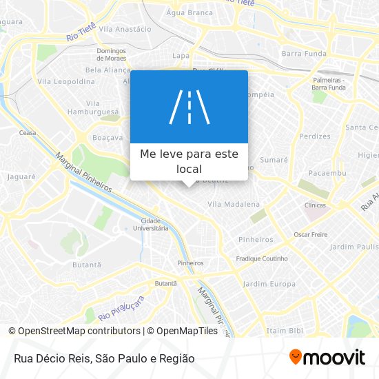 Rua Décio Reis mapa