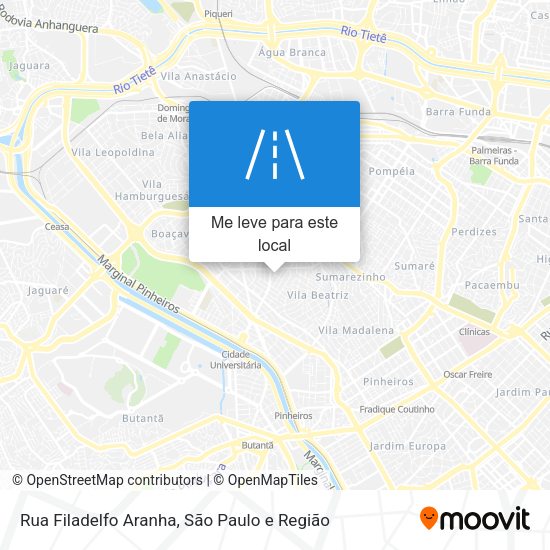 Rua Filadelfo Aranha mapa