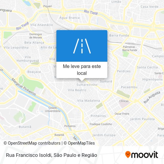 Rua Francisco Isoldi mapa