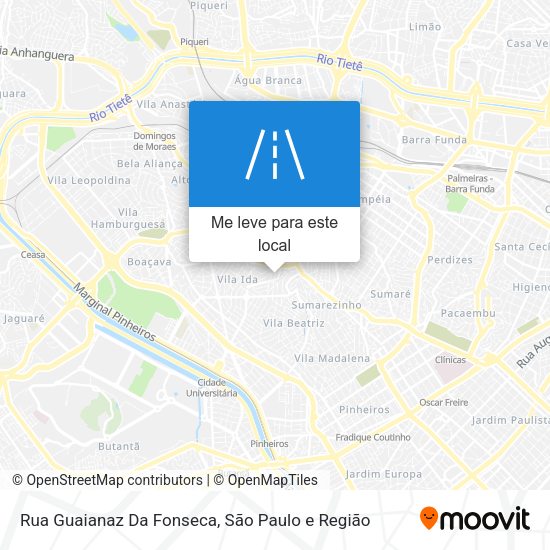 Rua Guaianaz Da Fonseca mapa