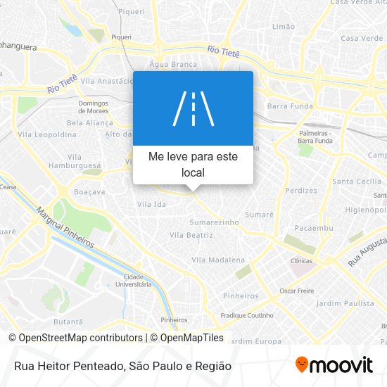 Rua Heitor Penteado mapa