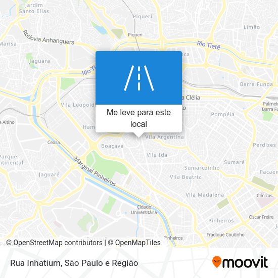 Rua Inhatium mapa