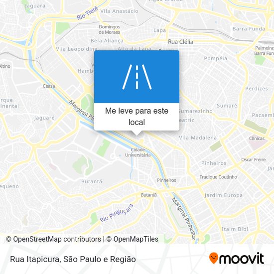 Rua Itapicura mapa
