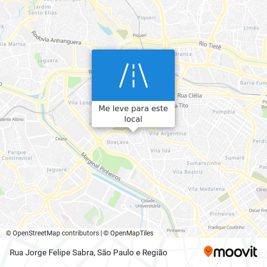 Rua Jorge Felipe Sabra mapa